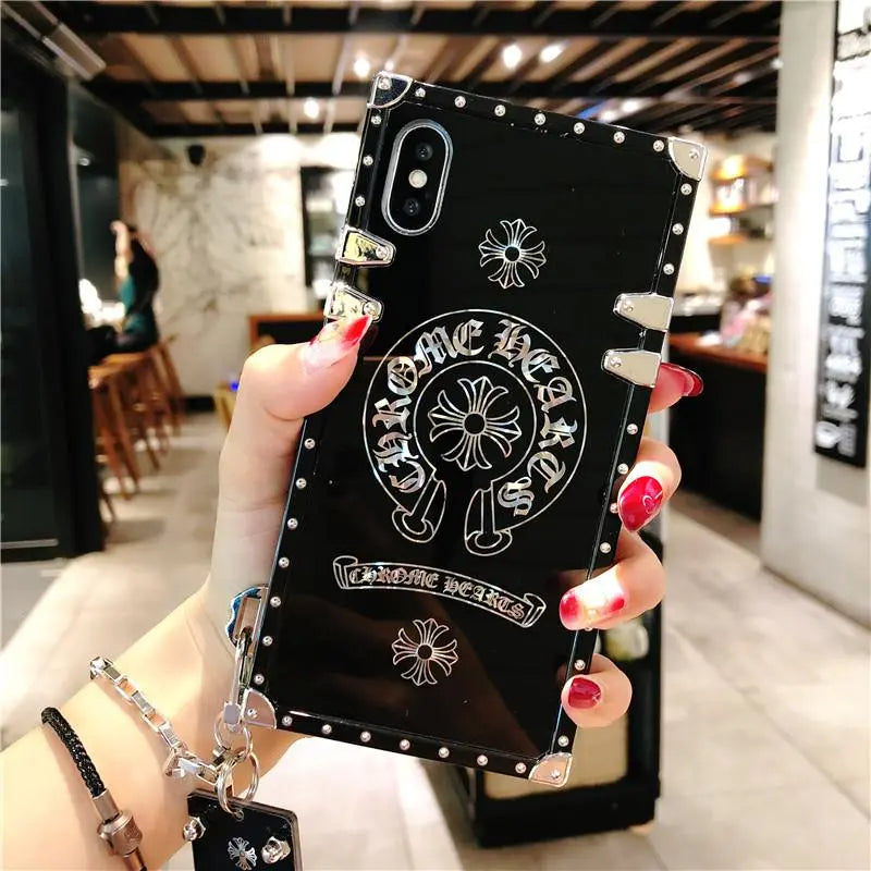 Luxury square phone case for iPhone lbcase