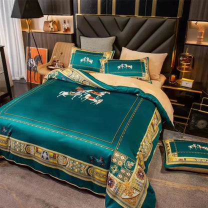 Luxury Coral fleece milk fleece four-piece bedding lbcase