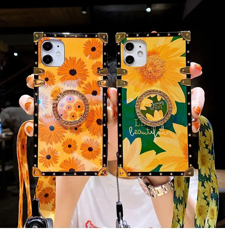 Sunflower Square Phone Case lbcase