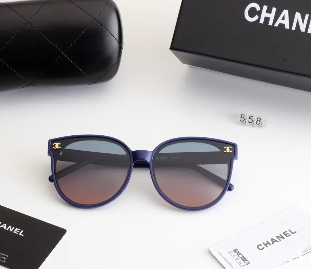5 COLORS PURPLE LENS CAT EYES SUNGLASSES lbcase