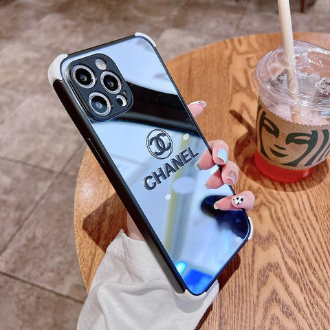 Four-corner anti-drop mirror phone case For iphone