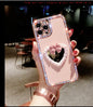Rhinestone Love Makeup Mirror Phone Case For iphone lbcase