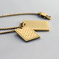 High-end Letter Block Pendant Necklace lbcase