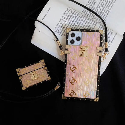 Fashion printing Square phone case and Airpods case lbcase