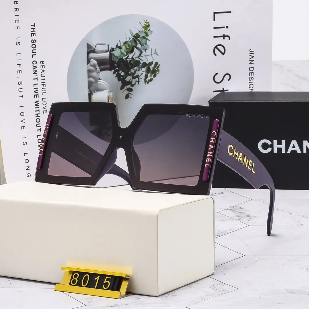 4 COLORS LARGE SIZE SQUARE SUNGLASSES FOR FEMALE lbcase