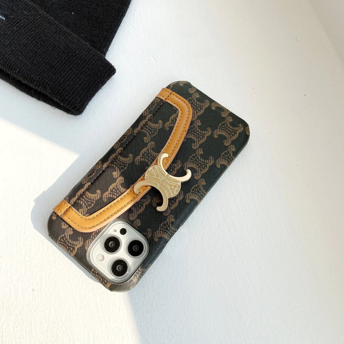 Metal button card package mobile phone case lbcase