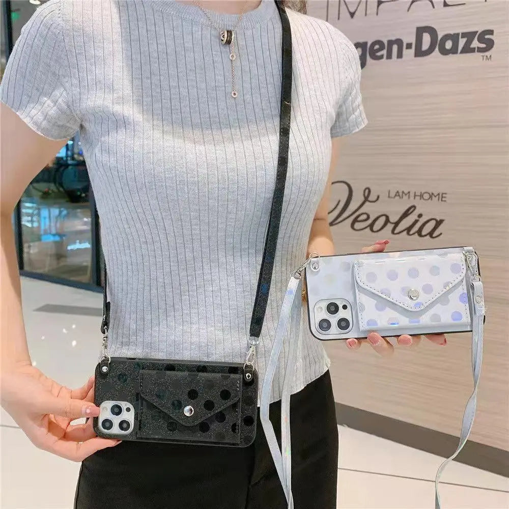 Fashion Polka Dot Coin Purse Phone Case for iphone lbcase