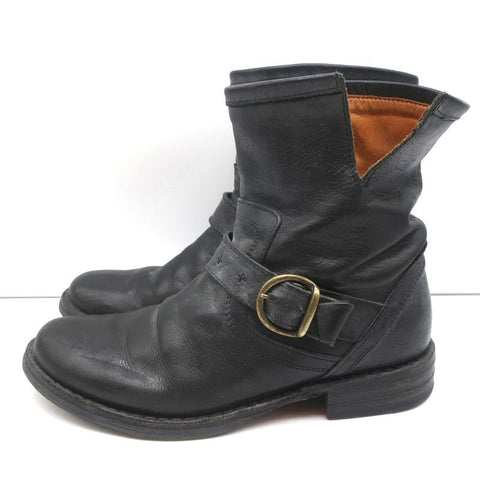 Fiorentini + Baker Eli Eternity Biker Boots Black Leather Size 36 Ankle Boots
