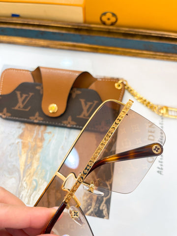 L V - Sorta Sia Sunglasses [G O L D]