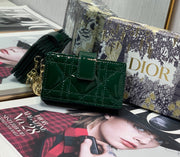 D I O R - Organ Card Holder 10.5cm (Emerald)