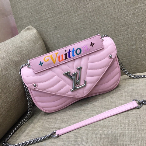 blue color handbag