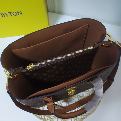 retro flower brown handbag