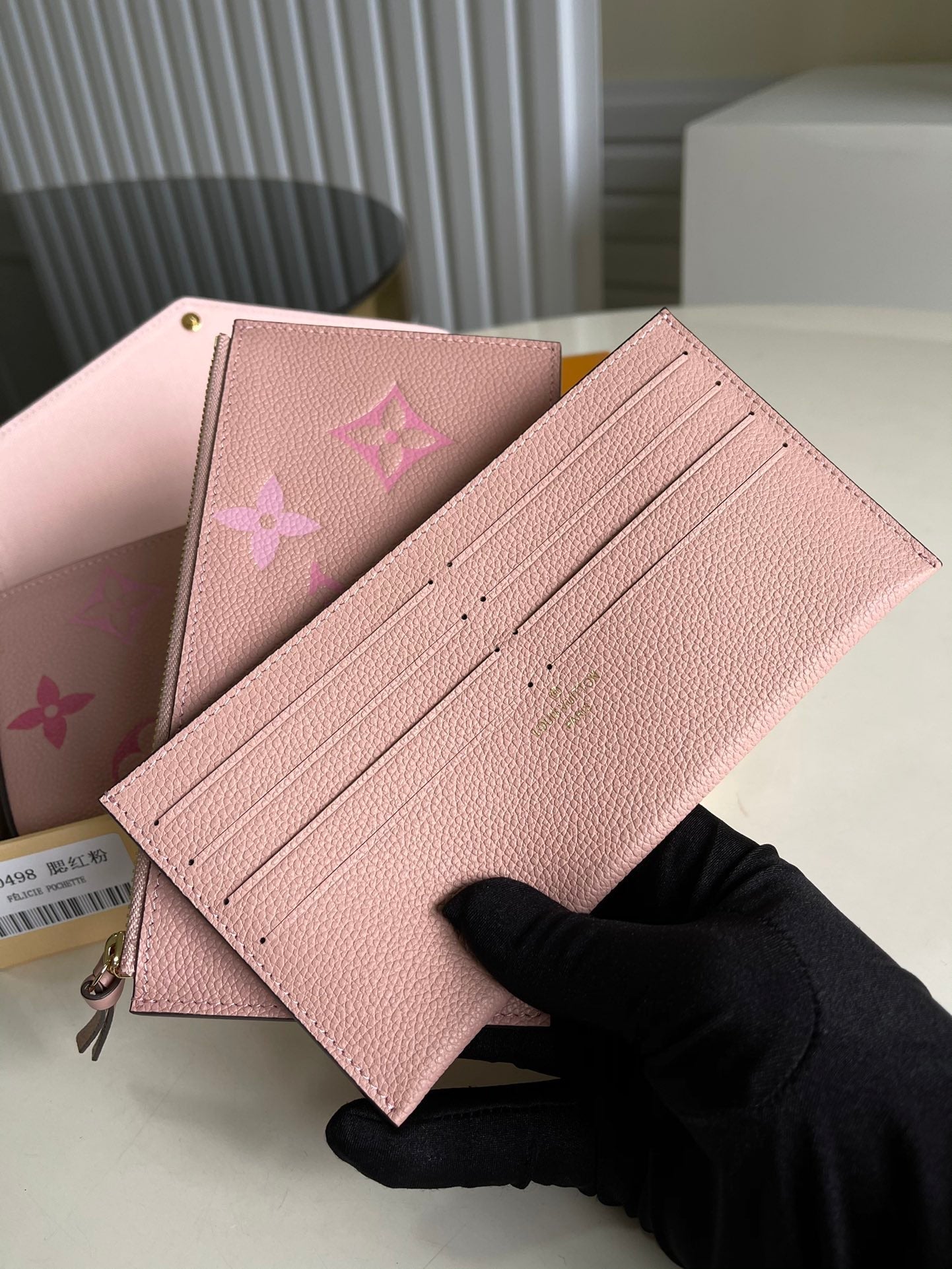card holder pochette pink