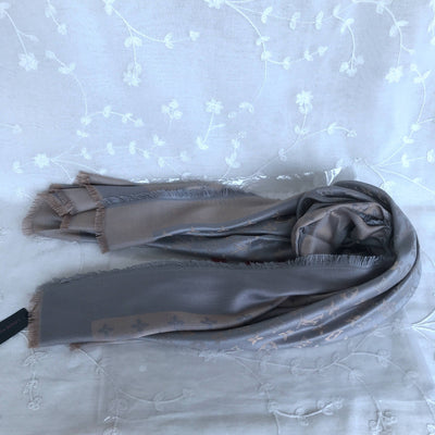 gray scarf