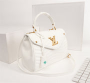 white clssic handbag