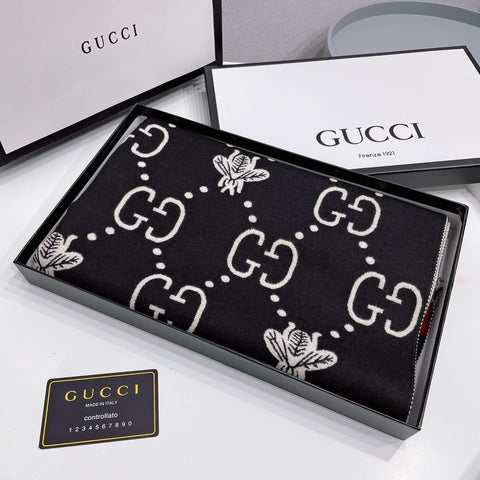 G u c c i scarf black or brown