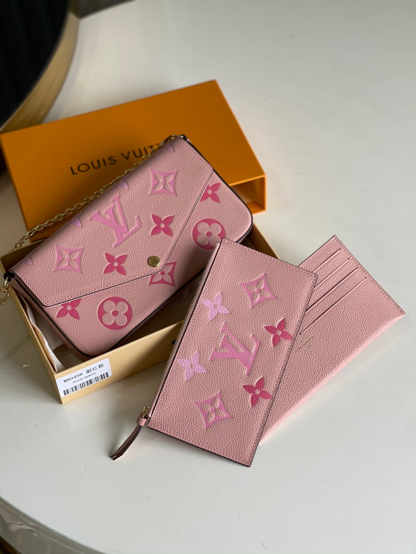 card holder pochette pink
