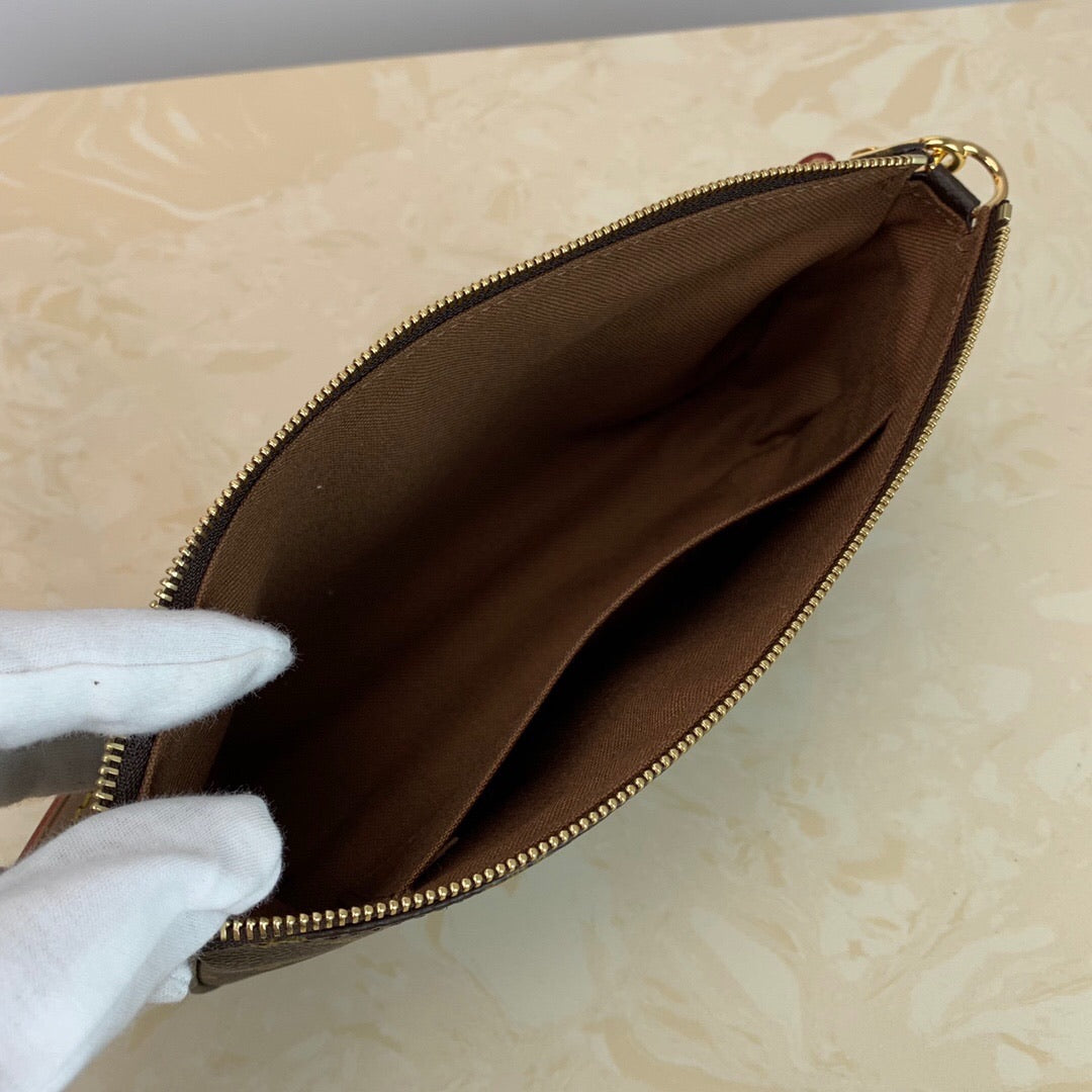 handbag with long hand short straps