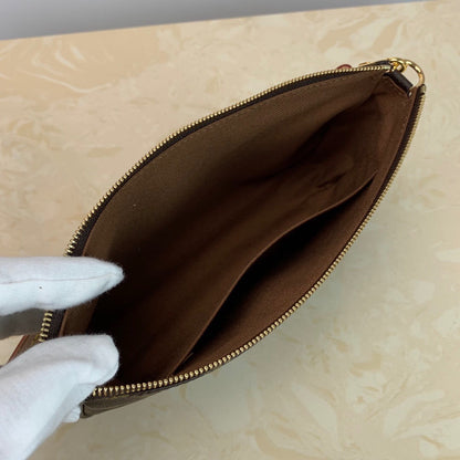 handbag with long hand short straps