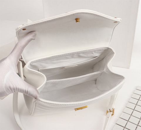 white clssic handbag