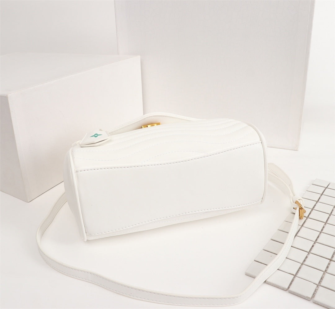 white clssic handbag