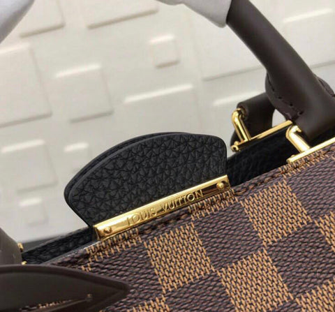 Simple checked printed handbag