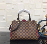 Simple checked printed handbag
