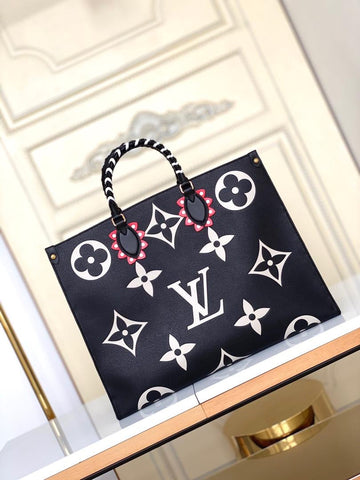 retro flowet black handbag