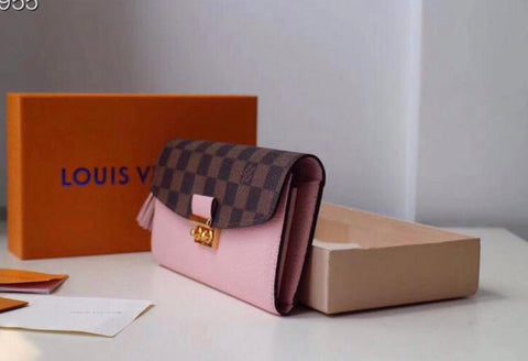 wallet brown and pink