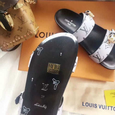 Lv sandals gray
