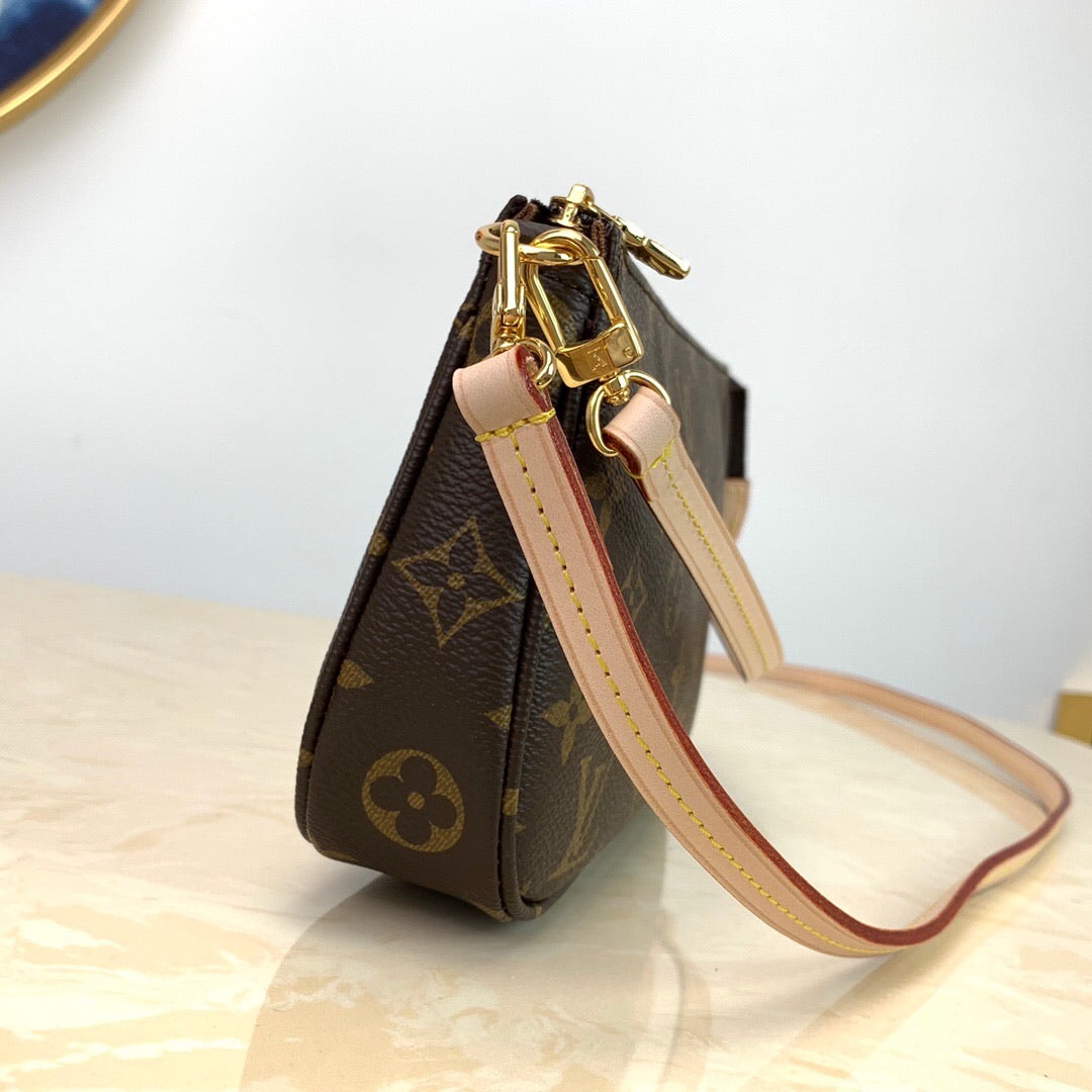 handbag with long hand short straps