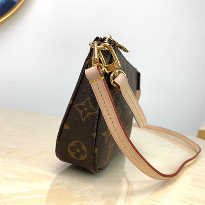 handbag with long hand short straps