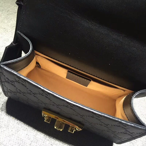 metal lock hand bag