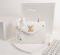 white clssic handbag