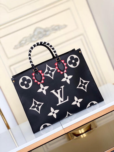retro flowet black handbag