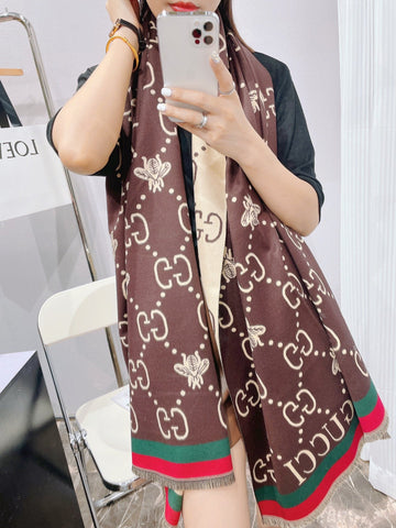 G u c c i scarf black or brown
