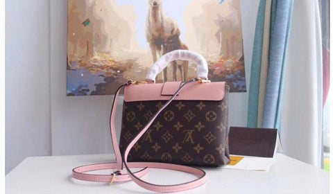 handbag pink and brown 21 cm