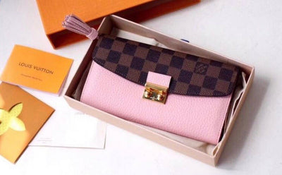 wallet brown and pink
