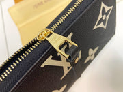 Black retro flower wallet