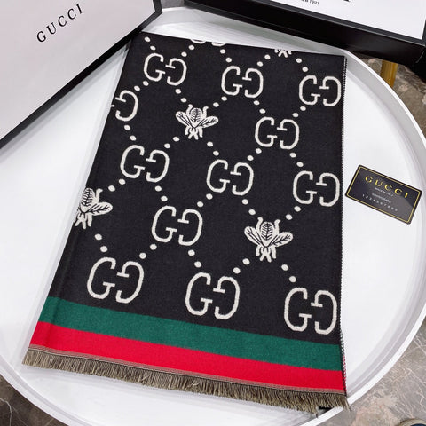 G u c c i scarf black or brown