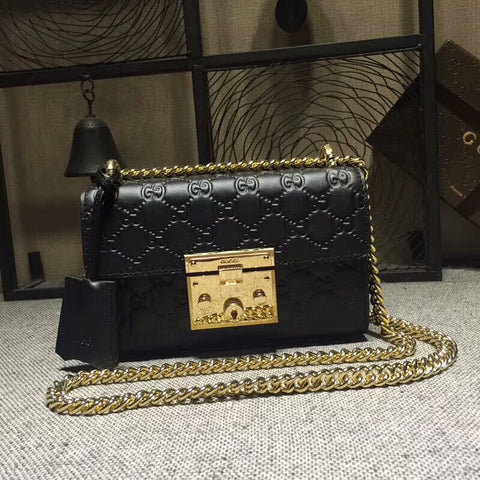 metal lock hand bag