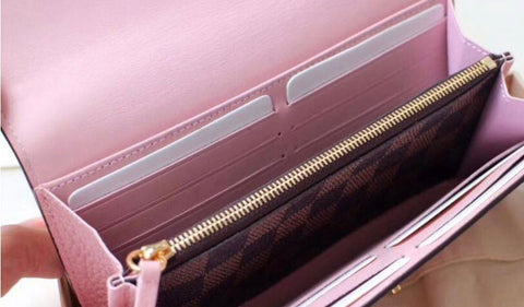 wallet brown and pink