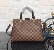 Simple checked printed handbag
