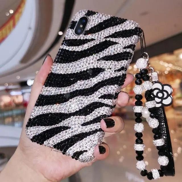 Leopard diamond phone case lbcase