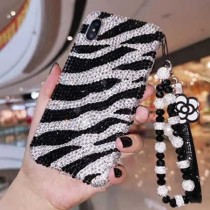 Leopard diamond phone case lbcase