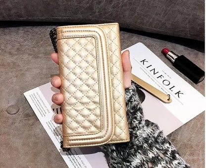 Luxury folding mirror wallet phone case lbcase