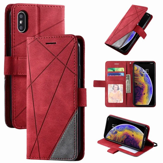 Stripe Wallet Rhombus Case lbcase