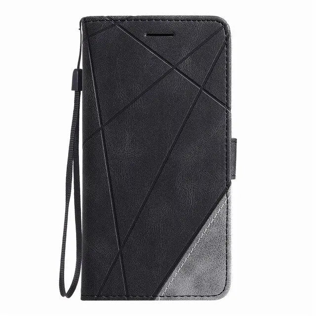 Stripe Wallet Rhombus Case lbcase