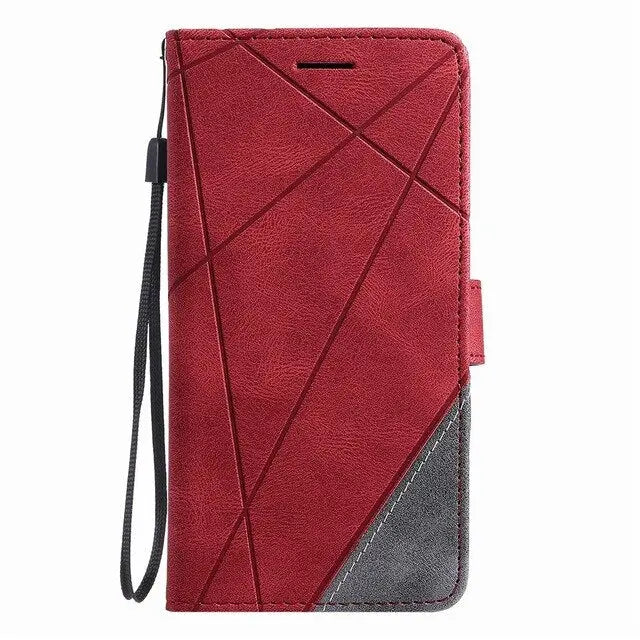 Stripe Wallet Rhombus Case lbcase