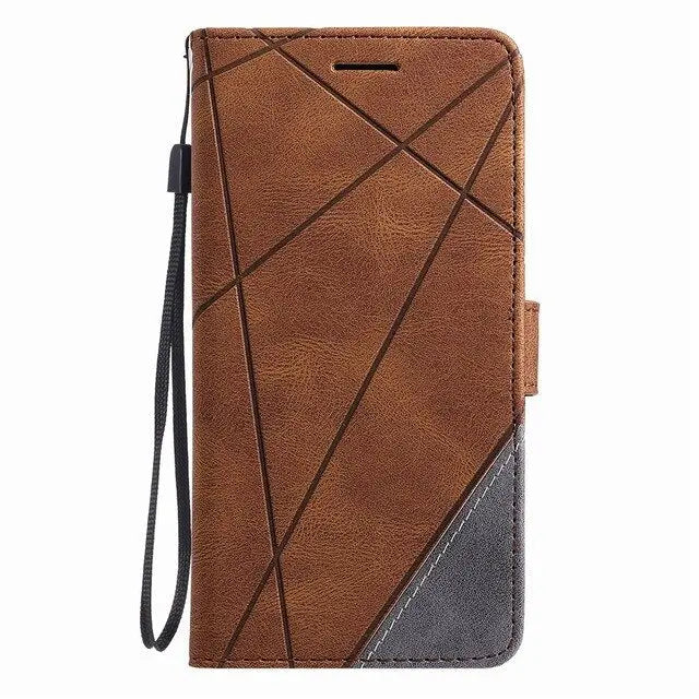 Stripe Wallet Rhombus Case lbcase